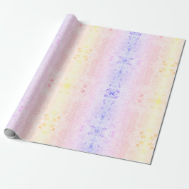Papel De Presente Pastel Rainbow Dragonfly Pattern Boho
