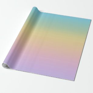Papel De Presente Pastel Rainbow Gradient Ombre