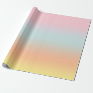 Papel De Presente Pastel Rainbow Gradient Ombre Aestético