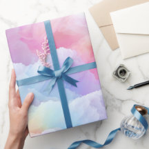 Pastel Rainbow Soft Cloud Blend Abstract Pattern