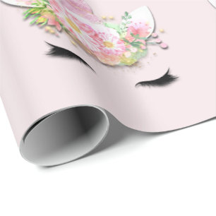 Papel De Presente Pastel razoavelmente floral Sparkly do rosa do