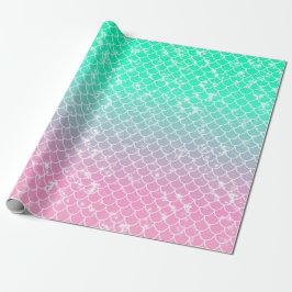 Papel De Presente Pastel Scalmid Escala Verde Rosa