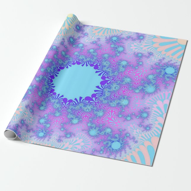 Papel De Presente Pastel Sky Sunburst (Desenrolado)