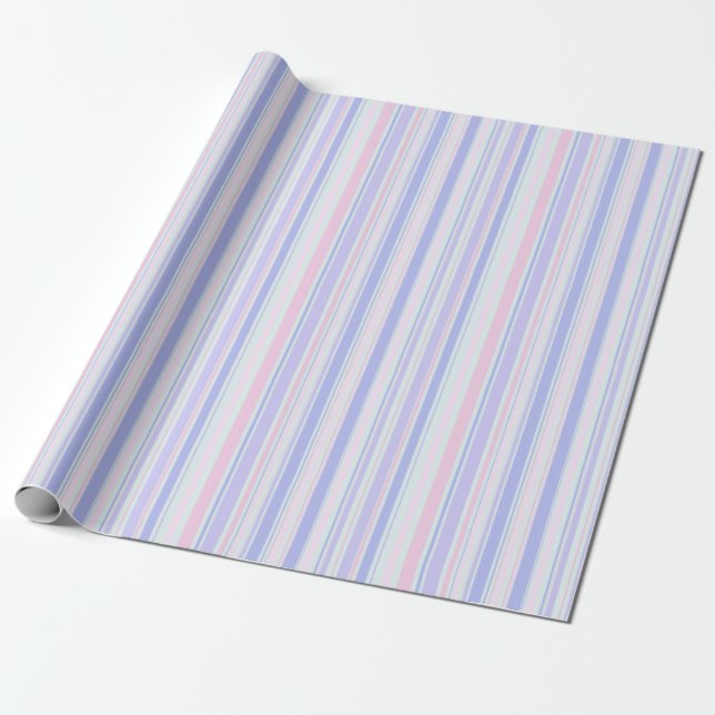 Papel De Presente Pastel Stripes (Desenrolado)