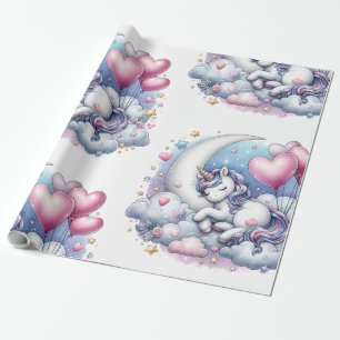 Papel De Presente Pastel Unicorn