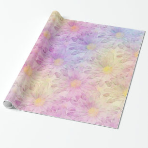 Papel De Presente Pastel Watercolor Daisies