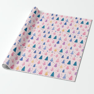 Papel De Presente "Pastel Winter Wonderland Pattern"