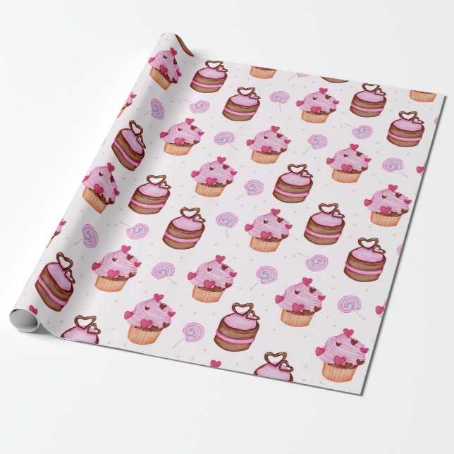 Papel De Presente Pastries Wrapping Paper (Desenrolado)