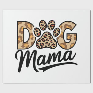Papel De Presente Pata de Impressão de Leopardo Amante de Cachorro