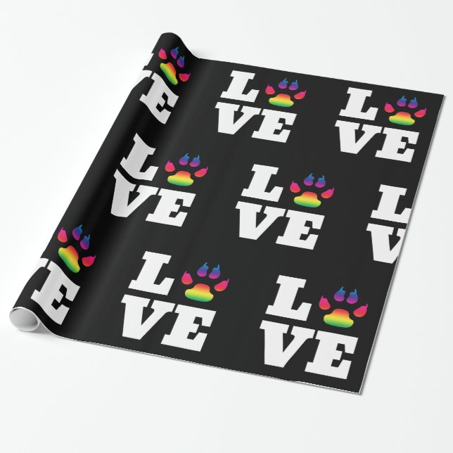 Papel De Presente Pata do arco-íris (Desenrolado)