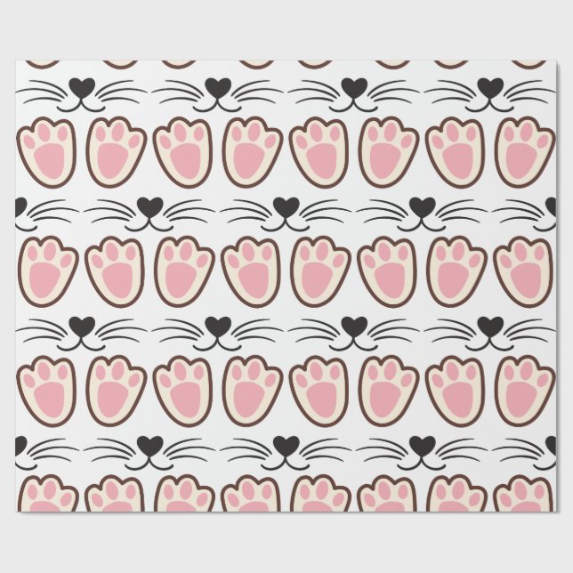 Papel De Presente Patas bonitas de gatos (Aberto)