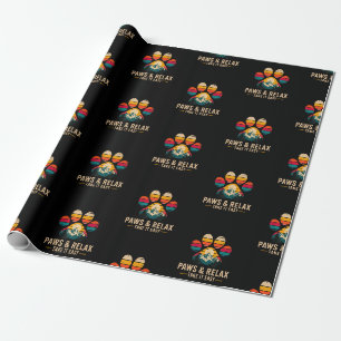 Papel De Presente Patas e Relaxe Vá com Calma Montanhas Vintage Cach
