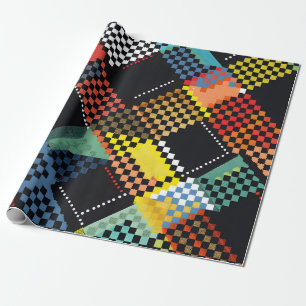 Papel De Presente Patchwork ixelada