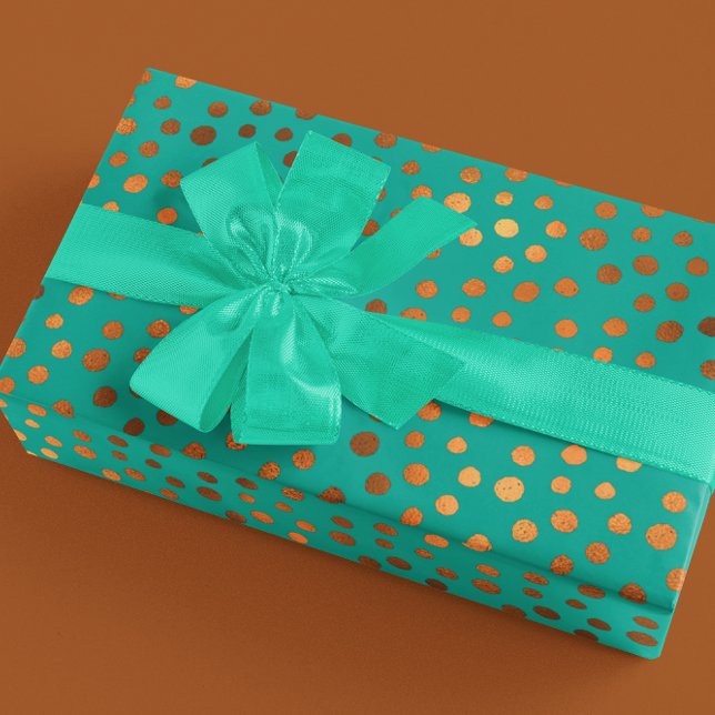 Papel De Presente Patina Blue Turquoise Dourada Folha Metálica (Criador carregado)