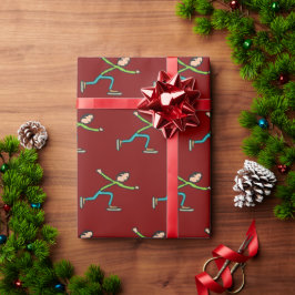 Papel De Presente Patinação no Gelo