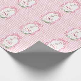 Papel De Presente Pato Bobo Primeiro Aniversário Rosa