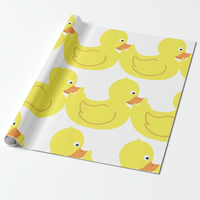 Papel De Presente Pato de borracha (Desenrolado)