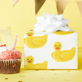 Papel De Presente Pato de Borracha Amarelo