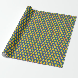 Papel De Presente Pato de borracha amarelo, padrão bonito e sem cost
