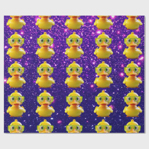 Papel De Presente Pato de Borracha Bonito Charme Tema Inspirado