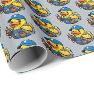 Papel De Presente Pato de Borracha Eletricista