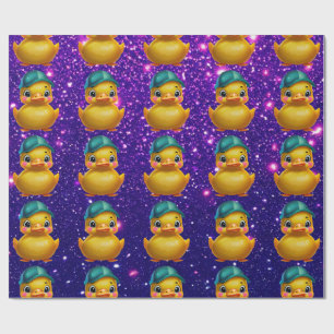 Papel De Presente Pato de Borracha Fofo Charmoso Tema Inspirado