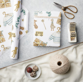Papel De Presente Pato de Enfermeiro de Boho Escandinavo