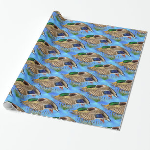 Papel De Presente Pato do pato selvagem