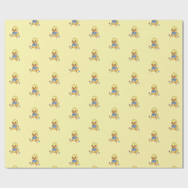 Papel De Presente Pato Pequeno Fofo (Aberto)