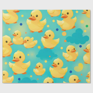 Papel De Presente Patos bonitos Nadando em um Pond