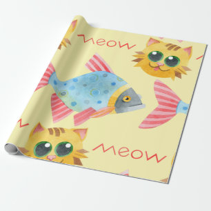 Papel De Presente Patos Coloridos De Gato, Patos Corados