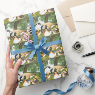 Papel De Presente Patos e aves de capoeira