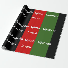 Papel De Presente Patrimônio Africano Princípios Nguzo Saba Kwanzaa