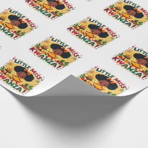 Papel De Presente Patrimônio Afro Americano Kwanaz da Menina Kwanza