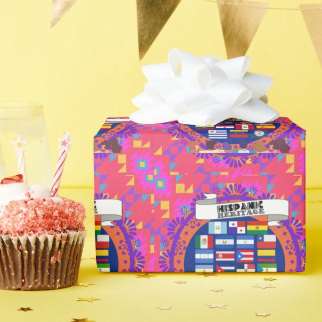 Papel De Presente Patrimônio Nacional Hispânico Mês (Festa de aniversário)