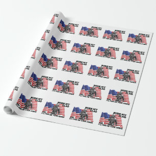 Papel De Presente Patriota Americano 