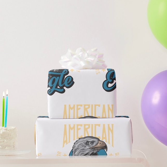 Papel De Presente Patriótico de Alta Qualidade de Águia Americana (Criador carregado)