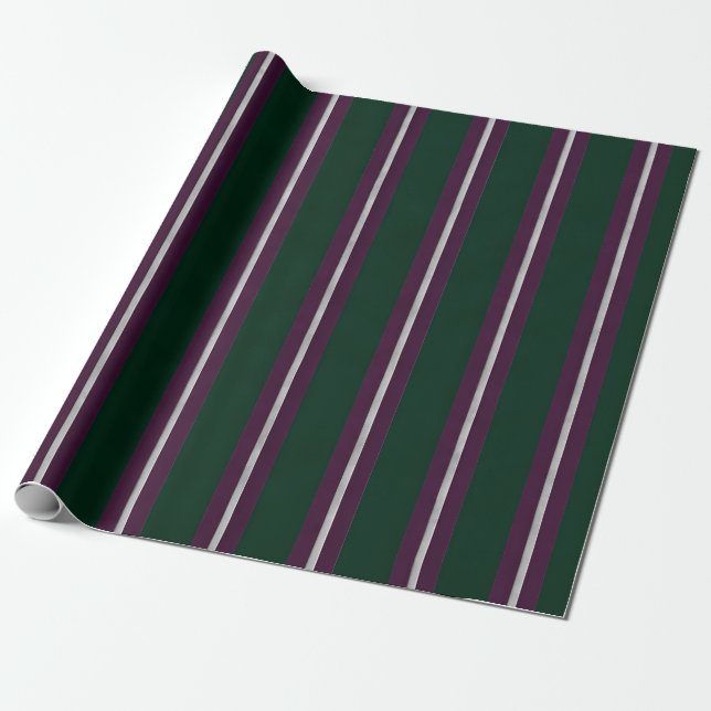 Papel De Presente Patrón de lineas Verdes (Desenrolado)