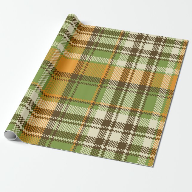 Papel De Presente Patterno Geométrico Vintage Trendy Fashion (Desenrolado)