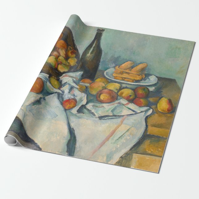 Papel De Presente Paul Cezanne - A Cesta de Maçãs (Desenrolado)