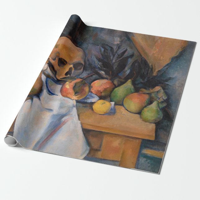 Papel De Presente Paul Cezanne - A Vida Estática com o Crânio (Desenrolado)