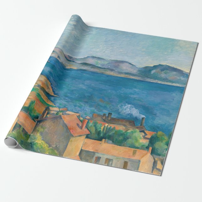 Papel De Presente Paul Cezanne - Baía de Marselha, Vista de Estaque (Desenrolado)