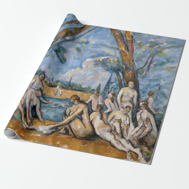 Papel De Presente Paul Cezanne - Os Grandes Banhistas (Desenrolado)