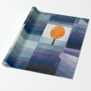 Papel De Presente Paul Klee Precursor do Outono Azul Moderno Abstrat