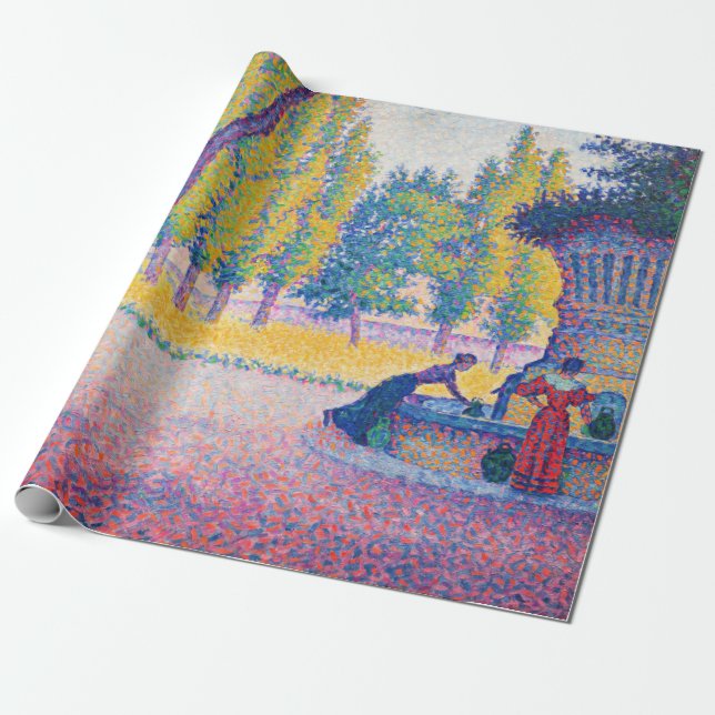 Papel De Presente Paul Signac - Fountain des Lices, Santo-Tropez (Desenrolado)