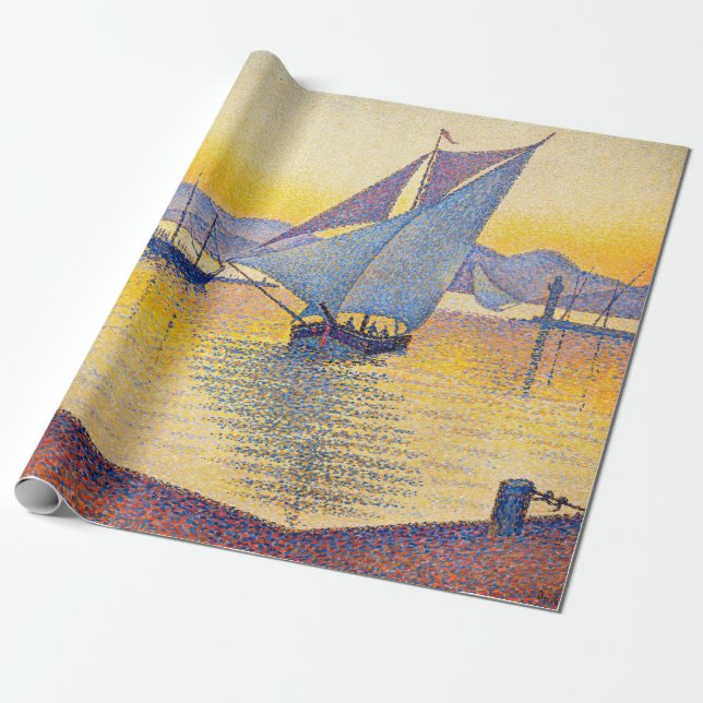Papel De Presente Paul Signac - O Porto ao Pôr do Sol, Ópera 236 (Desenrolado)