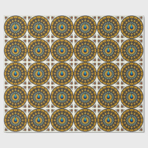 Papel De Presente Pavão decorativo em branco