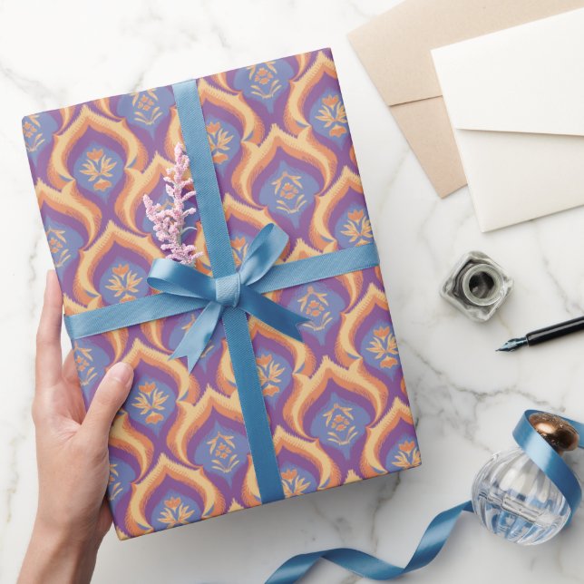 Papel De Presente Pavão Floral (Presentear)