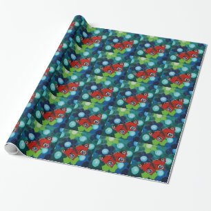 Papel De Presente Pavock Butterfly e Flores