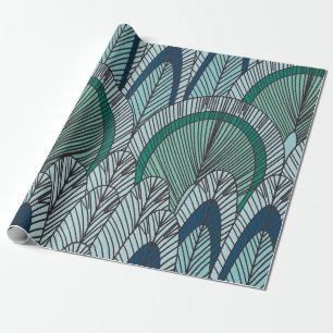 Papel De Presente pavões penas um padrão uniforme